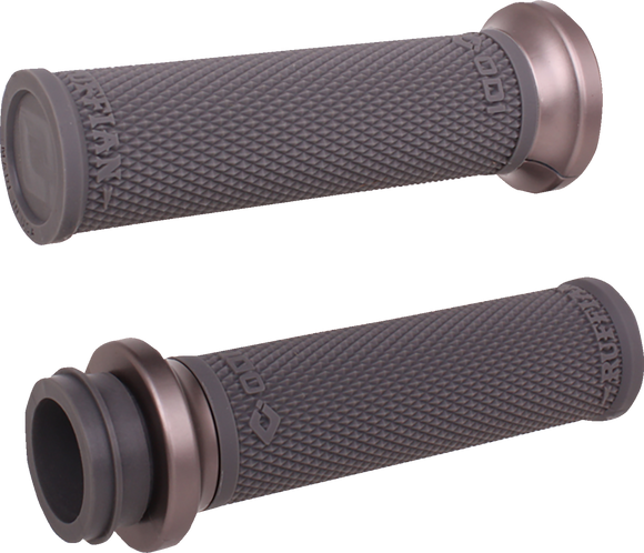 ODI Ruffian Lock-On Street Grips - TBW - Black/Gunmetal V30HTWH-H