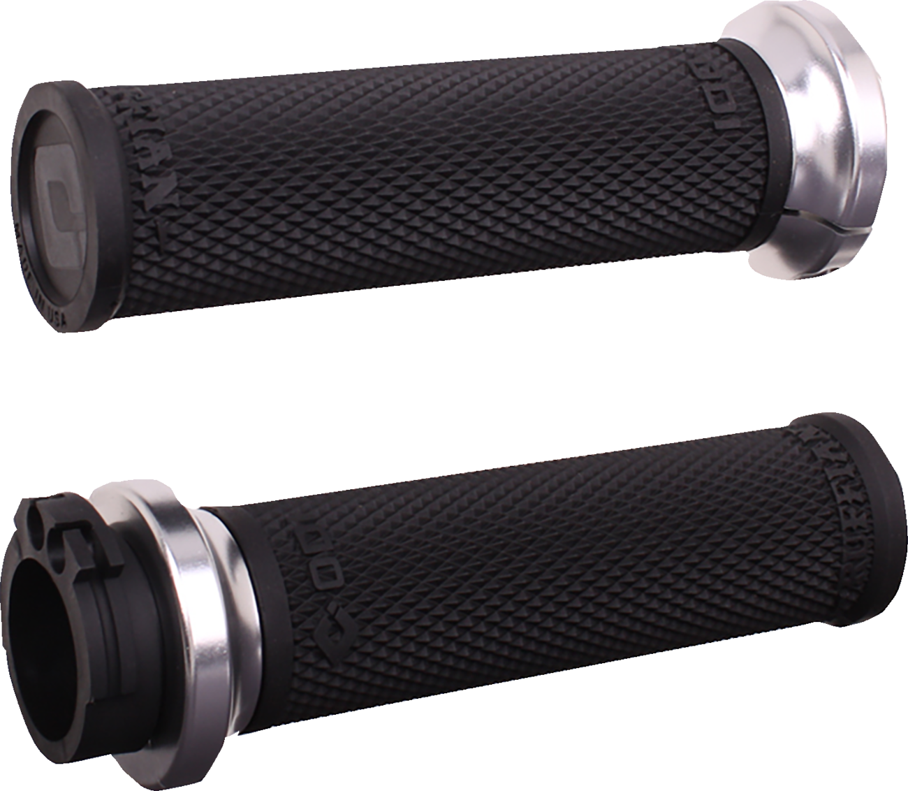 ODI Ruffian Lock-On Street Grips - Cable - Black/Silver V30HCWB-S