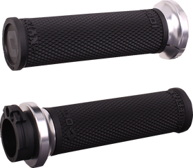 ODI Ruffian Lock-On Street Grips - Cable - Black/Silver V30HCWB-S
