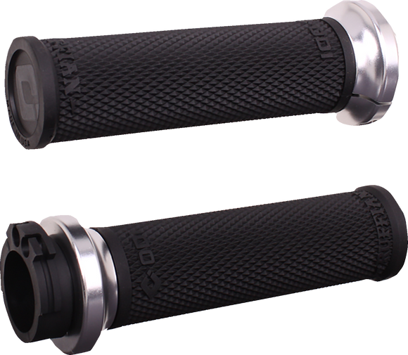 ODI Ruffian Lock-On Street Grips - Cable - Black/Silver V30HCWB-S