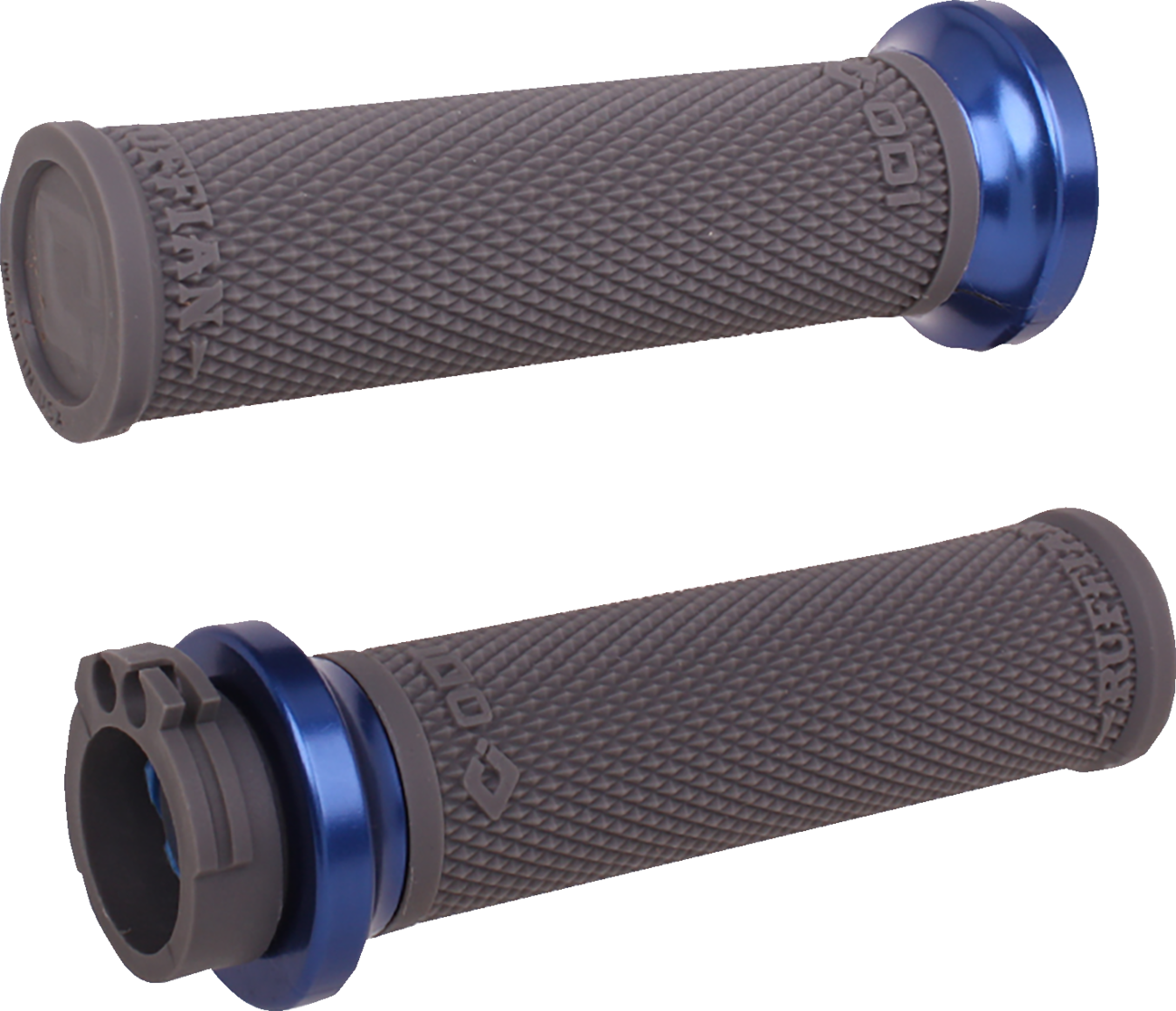 ODI Ruffian Lock-On Street Grips - Cable - Black/Anodized Blue V30HCWH-U