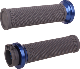 ODI Ruffian Lock-On Street Grips - Cable - Black/Anodized Blue V30HCWH-U