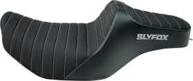 SLYFOX Highnoon Seat - Vinyl - Classic Stitch - Gray Logo - FLH/FLT '23-'24 4704B-SlyFox