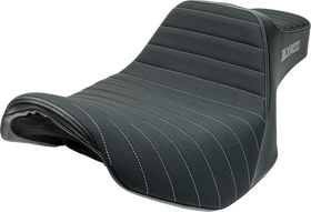 SLYFOX Highnoon Seat - Vinyl - Classic Stitch - Gray Logo - FLH/FLT '23-'24 4704B-SlyFox