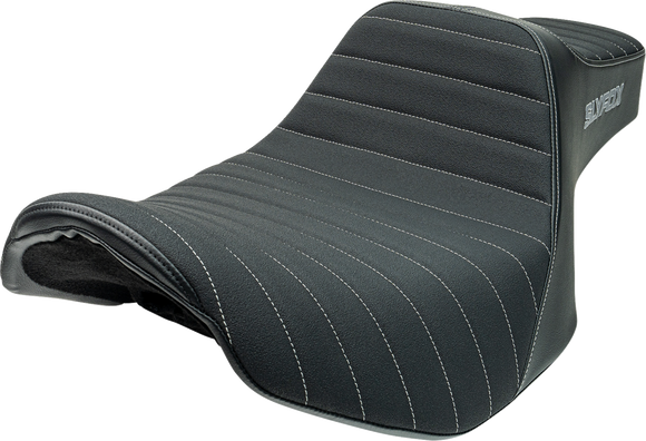 SLYFOX Highnoon Seat - Vinyl - Classic Stitch - Gray Logo - FLH/FLT '23-'24 4704B-SlyFox