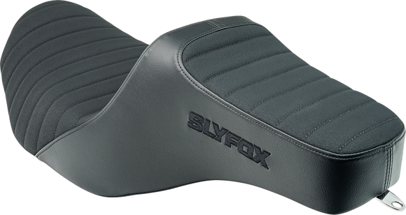 SLYFOX Highnoon Seat - Vinyl - Classic Stitch - Black Logo - FLH/FLT '23-'24 4704A-SlyFox