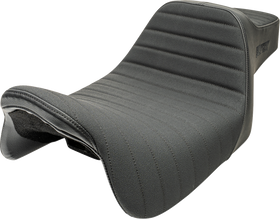 SLYFOX Highnoon Seat - Vinyl - Classic Stitch - Black Logo - FLH/FLT '08-'24 4710A-SlyFox