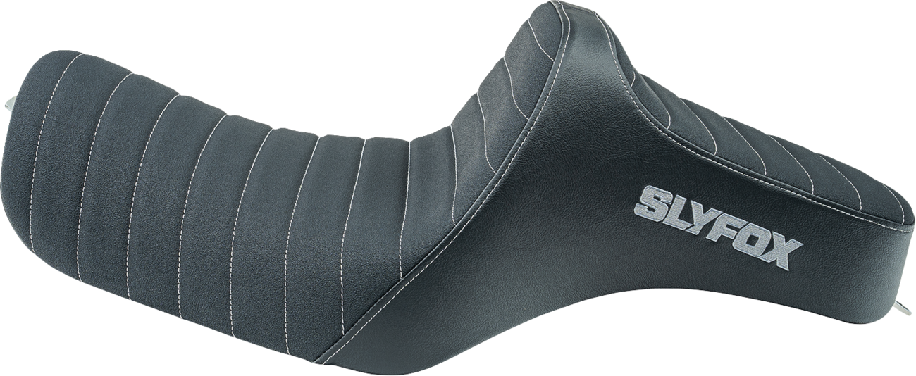 SLYFOX Highnoon Seat - Vinyl - Classic Stitch - Silver Logo - XL 4709B-SlyFox