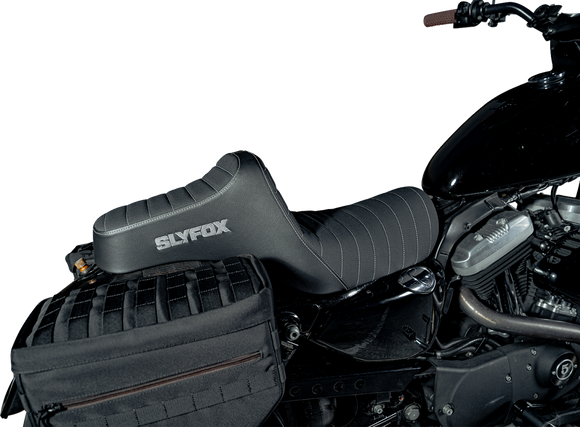 SLYFOX Highnoon Seat - Vinyl - Classic Stitch - Silver Logo - XL 4709B-SlyFox