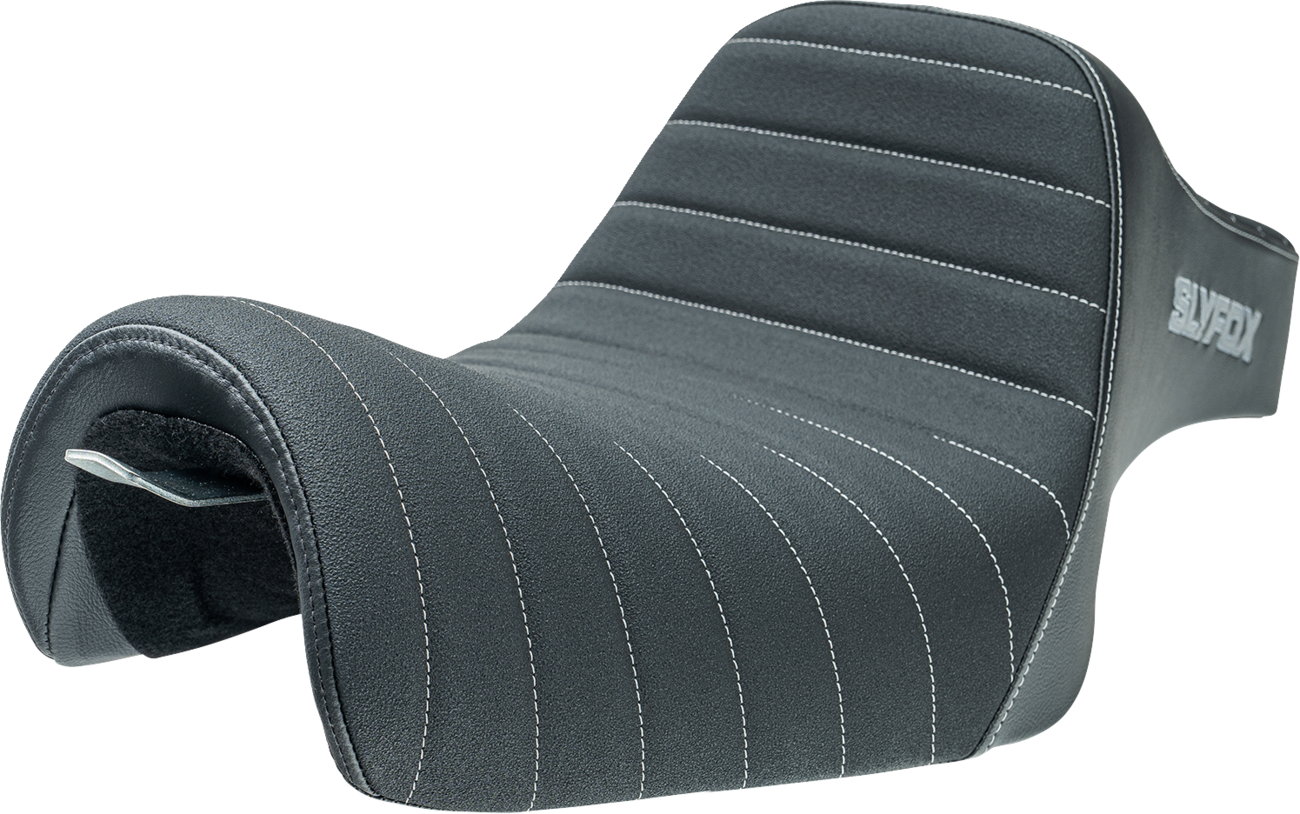 SLYFOX Highnoon Seat - Vinyl - Classic Stitch - Silver Logo - XL 4709B-SlyFox