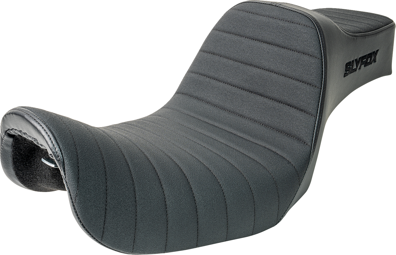 SLYFOX Highnoon Seat - Vinyl - Classic Stitch - Black Logo - FXD '96-'03 4703A-SlyFox