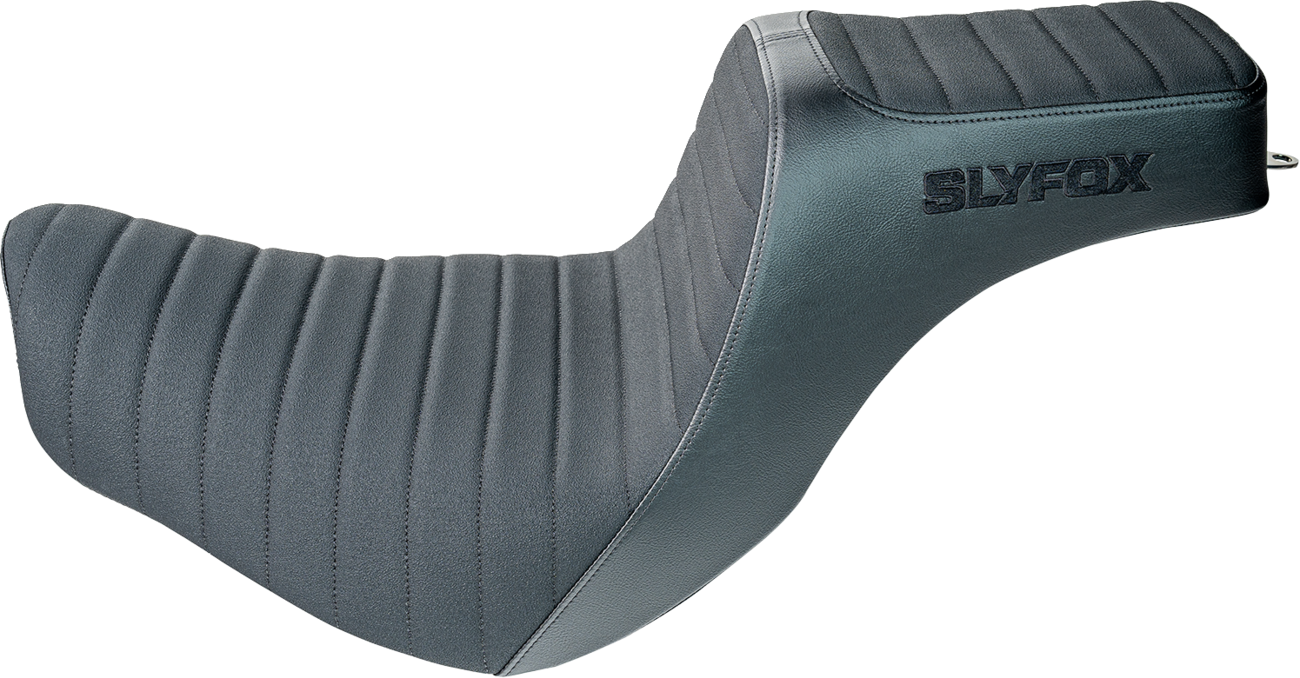 SLYFOX Highnoon Seat - Vinyl - Classic Stitch - Black Logo - FL/FX '18-'24 4701A-slyfox