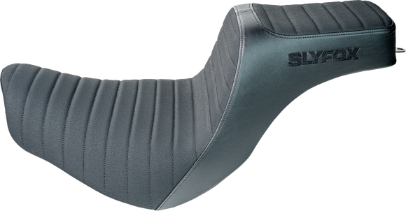 SLYFOX Highnoon Seat - Vinyl - Classic Stitch - Black Logo - FL/FX '18-'24 4701A-slyfox