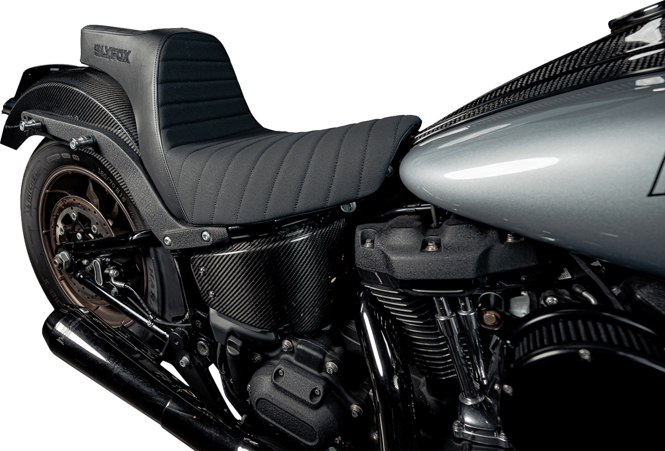 SLYFOX Highnoon Seat - Vinyl - Classic Stitch - Black Logo - FL/FX '18-'24 4701A-slyfox