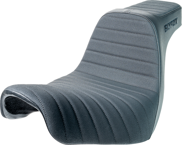 SLYFOX Highnoon Seat - Vinyl - Classic Stitch - Black Logo - FL/FX '18-'24 4701A-slyfox