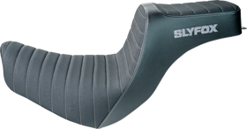 SLYFOX Highnoon Seat - Vinyl - Classic Stitch - Silver Logo - FL/FX '18-'24 4701B-slyfox
