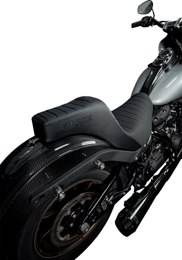 SLYFOX Highnoon Seat - Vinyl - Classic Stitch - Black Logo - FL/FX '18-'24 4701A-slyfox