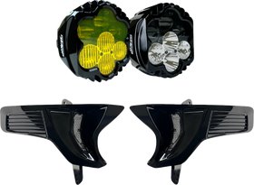 CUSTOM DYNAMICS Shark Demon? 2 Headlight/Fog Light - w/ Speed Plates SD2-23-RG-YW