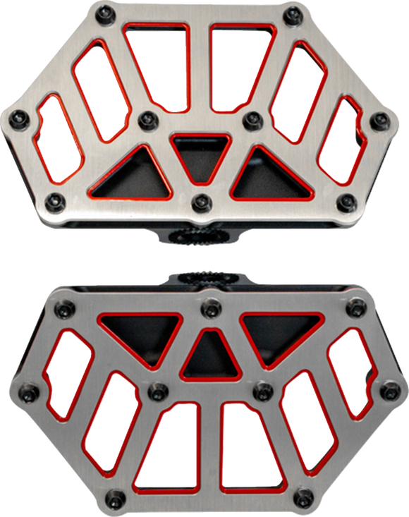 KODLIN USA NXL Mini Floorboards - Black w/ Red Accent K73254-RL