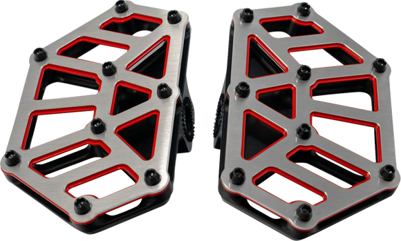 KODLIN USA NXL Mini Floorboards - Black w/ Red Accent K73254-RL