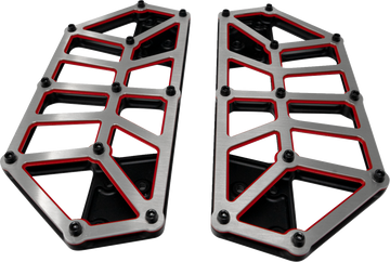 KODLIN USA NXL Floorboards - Black w/ Red Accent K73253-RL