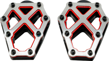 KODLIN USA NXL Footpegs - Black w/ Red Accent K73255-RL