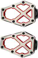 KODLIN USA NXL Footpegs - Black w/ Red Accent K73255-RL