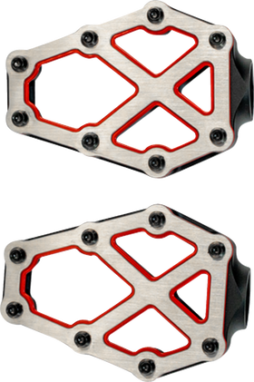KODLIN USA NXL Footpegs - Black w/ Red Accent K73255-RL