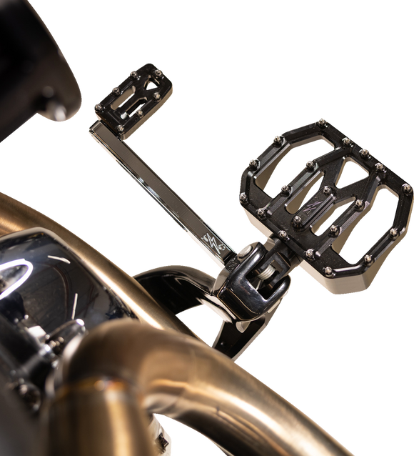 THRASHIN SUPPLY CO. Mini Aggressor Floorboards - Black - Rear TSC-2031-1-D