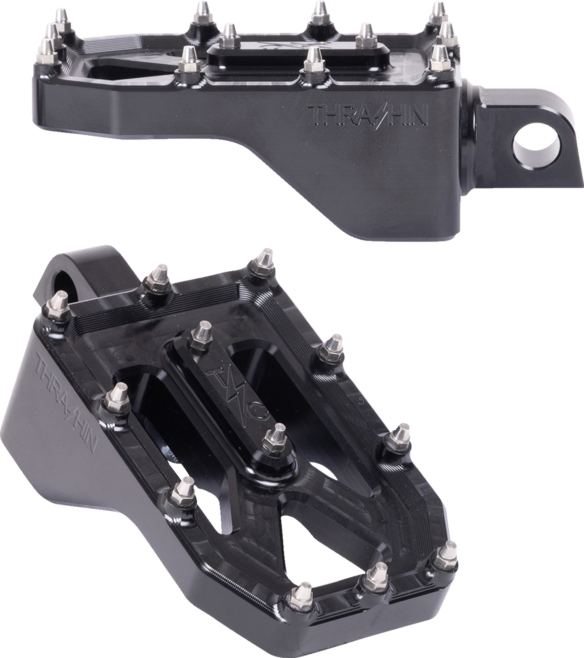 THRASHIN SUPPLY CO. Aggressor Footpegs - Rear - Black TSC-2022-1-D