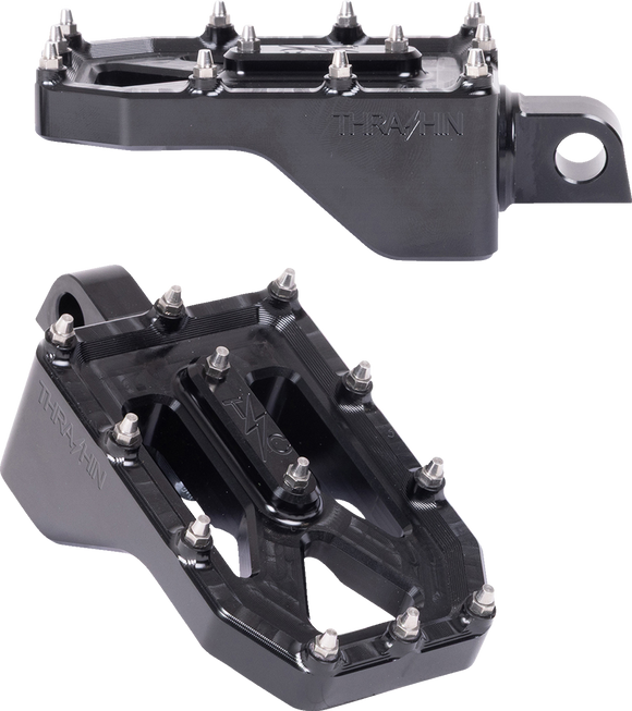 THRASHIN SUPPLY CO. Aggressor Footpegs - Rear - Black TSC-2022-1-D