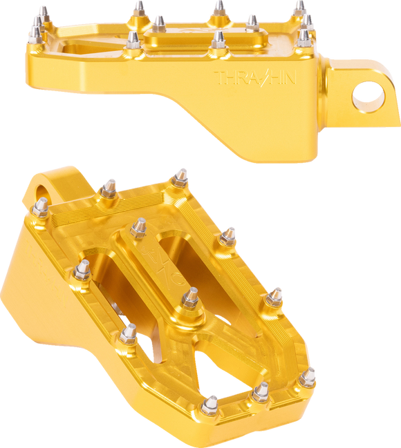 THRASHIN SUPPLY CO. Aggressor Footpegs - Rear - Gold TSC-2022-5-D