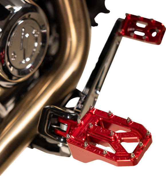 THRASHIN SUPPLY CO. Aggressor Footpegs - Rear- Red TSC-2022-2-D