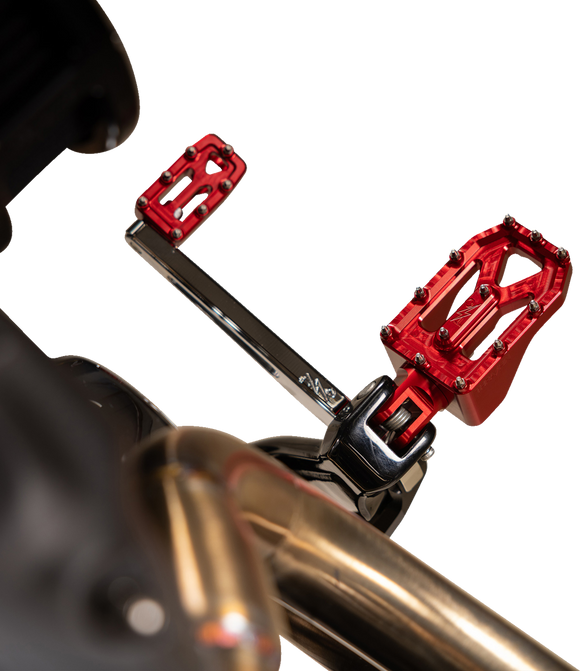 THRASHIN SUPPLY CO. Aggressor Footpegs - Rear- Red TSC-2022-2-D