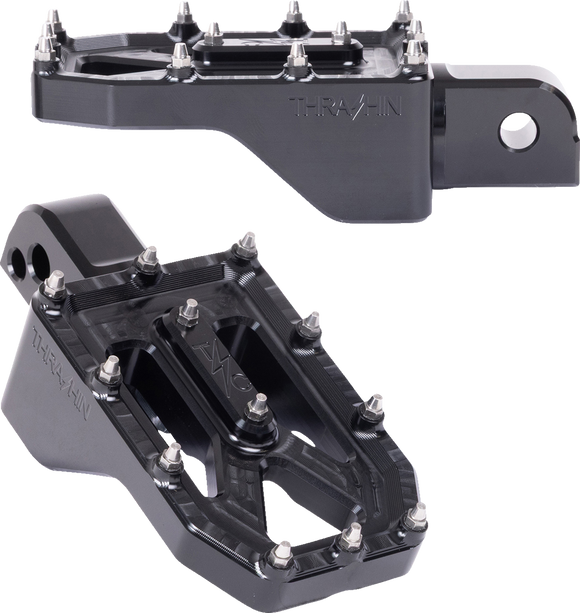 THRASHIN SUPPLY CO. Aggressor Footpegs - Rear - Black TSC-2022-1-SR