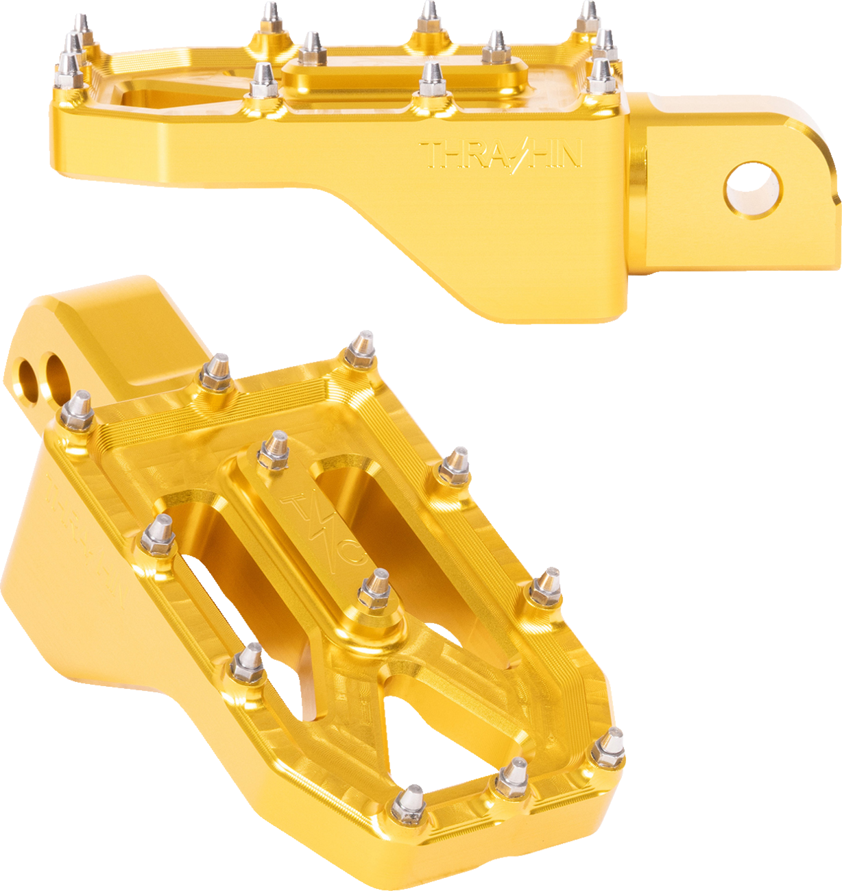 THRASHIN SUPPLY CO. Aggressor Footpegs - Rear - Gold TSC-2022-5-SR
