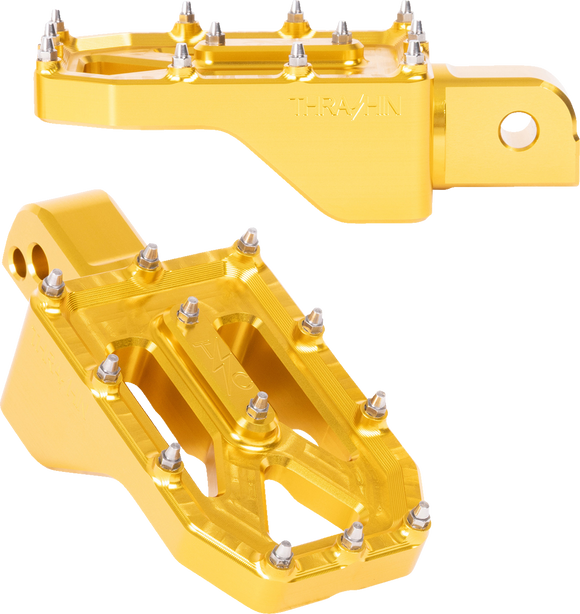 THRASHIN SUPPLY CO. Aggressor Footpegs - Rear - Gold TSC-2022-5-SR