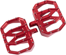 THRASHIN SUPPLY CO. Mini Aggressor Floorboards - Red - Rear TSC-2031-2-D