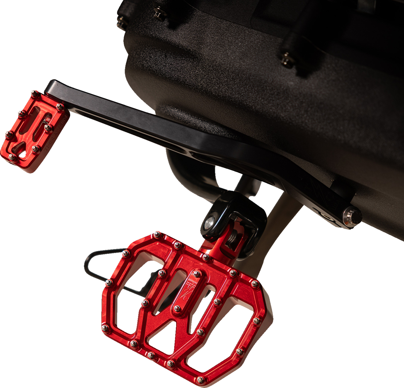 THRASHIN SUPPLY CO. Mini Aggressor Floorboards - Red - Rear TSC-2031-2-D