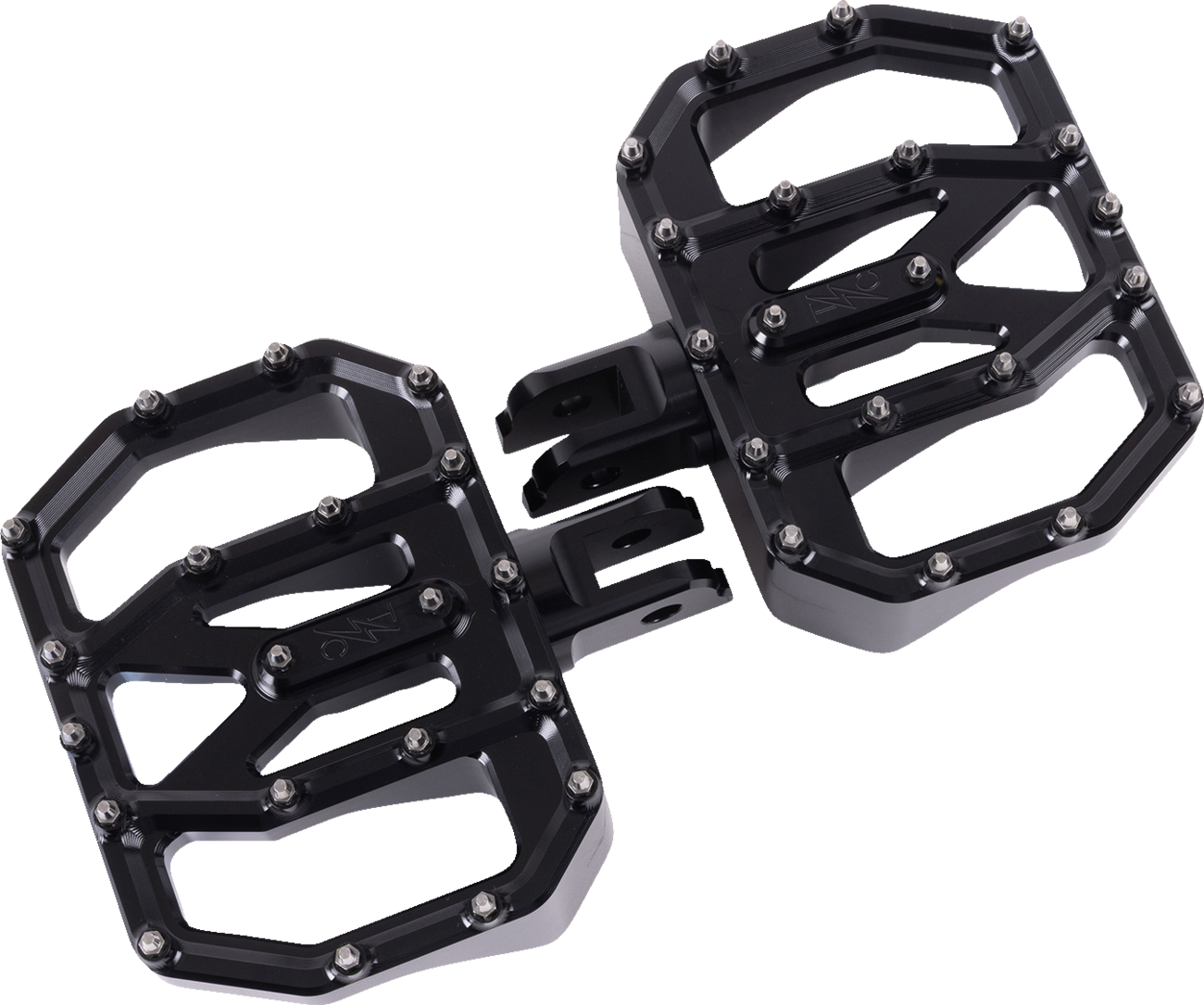 THRASHIN SUPPLY CO. Mini Aggressor Floorboards - Black - Front TSC-2031-1-SF