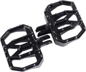 THRASHIN SUPPLY CO. Mini Aggressor Floorboards - Black - Front TSC-2031-1-SF