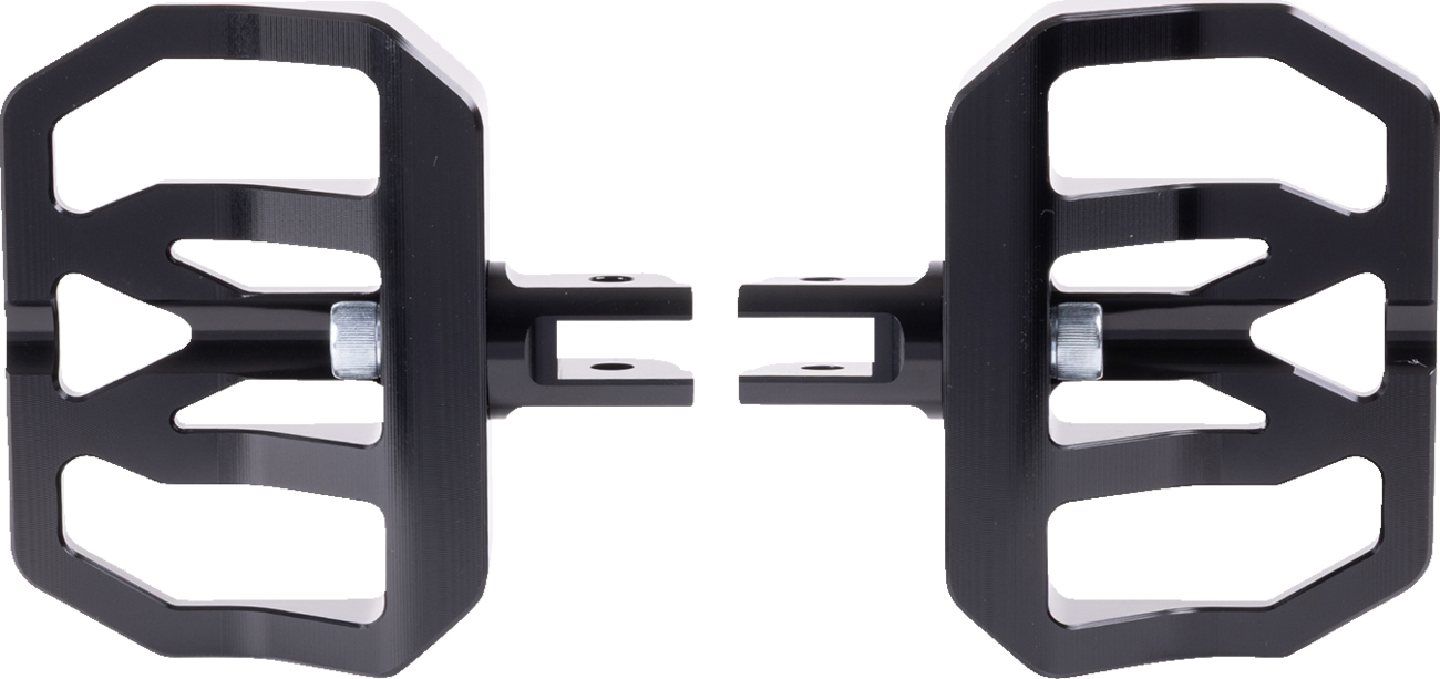THRASHIN SUPPLY CO. Mini Aggressor Floorboards - Black - Front TSC-2031-1-SF