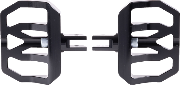 THRASHIN SUPPLY CO. Mini Aggressor Floorboards - Black - Front TSC-2031-1-SF