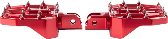 THRASHIN SUPPLY CO. Mini Aggressor Floorboards - Red - Front TSC-2031-2-SF