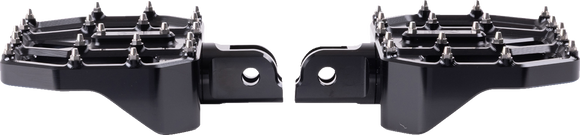 THRASHIN SUPPLY CO. Mini Aggressor Floorboards - Black - Front TSC-2031-1-SF