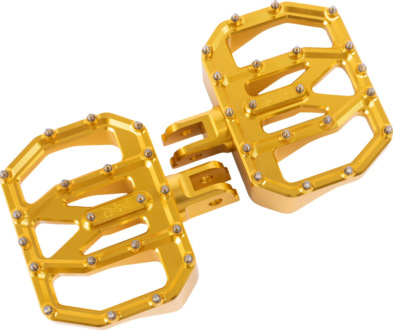 THRASHIN SUPPLY CO. Mini Aggressor Floorboards - Gold - Front TSC-2031-3-SF
