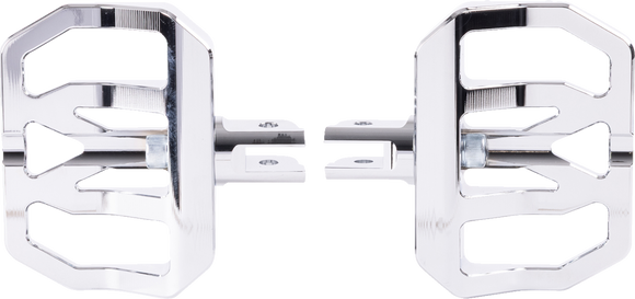 THRASHIN SUPPLY CO. Mini Aggressor Floorboards - Chrome - Front TSC-2031-5-SF