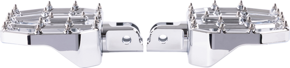 THRASHIN SUPPLY CO. Mini Aggressor Floorboards - Chrome - Front TSC-2031-5-SF