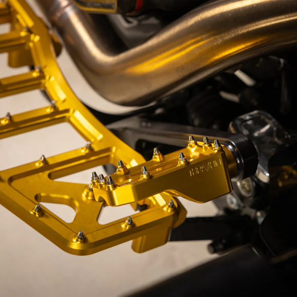 THRASHIN SUPPLY CO. Aggressor Brake Pedal - Gold - Touring TSC-2221-5