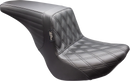 LE PERA Kickflip Up Front Seat - Double Diamond - Black - FL/FX '18-'25 LYU-590DD